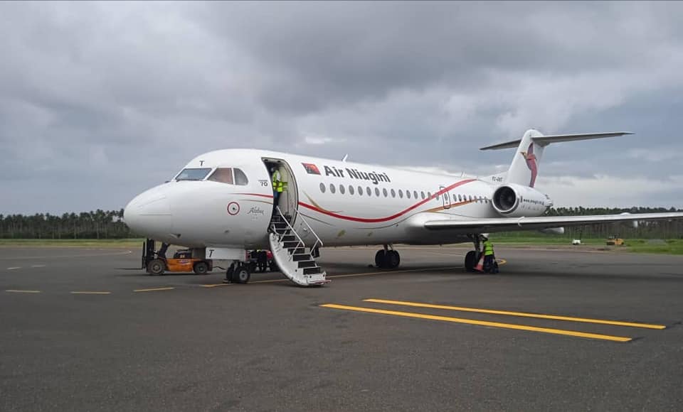 Air Niugini Resumes Fokker Jet Services To Upgraded Kavieng Airport